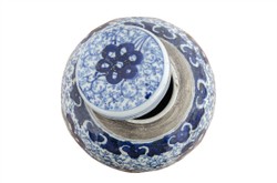 Casa Padrino Jarrón de Lujo Ø 30 x H. 23 cm - Tinaja Panzuda de Porcelana - Accesorios de Decoración de Lujo