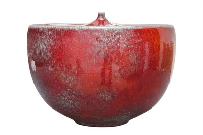 Casa Padrino Vase de Luxe Orange Ø 33 x H. 25,5 cm - Vase Décoratif Large en Faïence Orange Vif - Accessoires Déco de Luxe Casa Padrino Vase de Luxe Orange Ø 33 x H. 25,5 cm - Vase Décoratif Large en Faïence Orange Vif - Accessoires Déco de Luxe