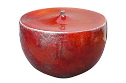 Casa Padrino Jarrón de Lujo Naranja Ø 33 x H. 25,5 cm - Jarrón Decorativo Ancho de Loza en Naranja Intenso - Accesorios de Decoración de Lujo Casa Padrino Jarrón de Lujo Naranja Ø 33 x H. 25,5 cm - Jarrón Decorativo Ancho de Loza en Naranja Intenso - Accesorios de Decoración de Lujo