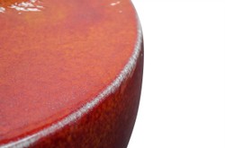 Casa Padrino Jarrón de Lujo Naranja Ø 33 x H. 25,5 cm - Jarrón Decorativo Ancho de Loza en Naranja Intenso - Accesorios de Decoración de Lujo Casa Padrino Jarrón de Lujo Naranja Ø 33 x H. 25,5 cm - Jarrón Decorativo Ancho de Loza en Naranja Intenso - Accesorios de Decoración de Lujo