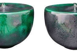Casa Padrino Jarrón de Lujo Verde Ø 33 x H. 25,5 cm - Jarrón Decorativo Ancho de Loza en Verde Intenso - Accesorios de Decoración de Lujo Casa Padrino Jarrón de Lujo Verde Ø 33 x H. 25,5 cm - Jarrón Decorativo Ancho de Loza en Verde Intenso - Accesorios de Decoración de Lujo