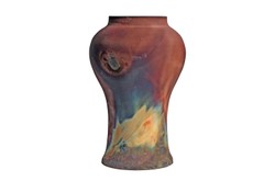 Casa Padrino Jarrón de Lujo Color Cobre Ø 22 x H. 34 cm - Jarrón Decorativo de Loza con Superficie Mate Color Cobre en Estilo Raku - Accesorios de Decoración de Lujo Casa Padrino Jarrón de Lujo Color Cobre Ø 22 x H. 34 cm - Jarrón Decorativo de Loza con Superficie Mate Color Cobre en Estilo Raku - Accesorios de Decoración de Lujo