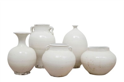 Casa Padrino Vases de Luxe Set de 5 H. 13-25 cm - 5 Vases en Céramique de Formes et Tailles Différentes - Accessoires Déco de Luxe Casa Padrino Vases de Luxe Set de 5 H. 13-25 cm - 5 Vases en Céramique de Formes et Tailles Différentes - Accessoires Déco de Luxe