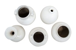 Casa Padrino Jarrones de Lujo Set de 5 H. 13-25 cm - 5 Jarrones de Cerámica en Formas y Tamaños Diferentes - Accesorios de Decoración de Lujo