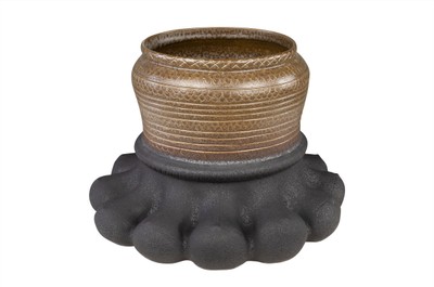 Casa Padrino Vase de Luxe Marron Ø 34-50 x H. 14-35,5 cm - Vase Décoratif Large aux Formes Organiques en Faïence Marron - Accessoires Déco de Luxe Casa Padrino Vase de Luxe Marron Ø 34-50 x H. 14-35,5 cm - Vase Décoratif Large aux Formes Organiques en Faïence Marron - Accessoires Déco de Luxe