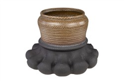 Casa Padrino Jarrón de Lujo Marrón Ø 34-50 x H. 14-35,5 cm - Jarrón Decorativo Ancho de Formas Orgánicas de Loza en Marrón - Accesorios de Decoración de Lujo Casa Padrino Jarrón de Lujo Marrón Ø 34-50 x H. 14-35,5 cm - Jarrón Decorativo Ancho de Formas Orgánicas de Loza en Marrón - Accesorios de Decoración de Lujo