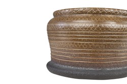Casa Padrino Jarrón de Lujo Marrón Ø 34-50 x H. 14-35,5 cm - Jarrón Decorativo Ancho de Formas Orgánicas de Loza en Marrón - Accesorios de Decoración de Lujo Casa Padrino Jarrón de Lujo Marrón Ø 34-50 x H. 14-35,5 cm - Jarrón Decorativo Ancho de Formas Orgánicas de Loza en Marrón - Accesorios de Decoración de Lujo