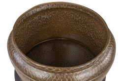 Casa Padrino Jarrón de Lujo Marrón Ø 34-50 x H. 14-35,5 cm - Jarrón Decorativo Ancho de Formas Orgánicas de Loza en Marrón - Accesorios de Decoración de Lujo Casa Padrino Jarrón de Lujo Marrón Ø 34-50 x H. 14-35,5 cm - Jarrón Decorativo Ancho de Formas Orgánicas de Loza en Marrón - Accesorios de Decoración de Lujo