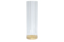Casa Padrino Portavelas de Lujo Oro Ø 10 x H. 30-33 cm - Portavelas de Latón Macizo Cepillado con Cilindro de Cristal - Accesorios de Decoración de Lujo Casa Padrino Portavelas de Lujo Oro Ø 10 x H. 30-33 cm - Portavelas de Latón Macizo Cepillado con Cilindro de Cristal - Accesorios de Decoración de Lujo