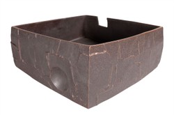 Casa Padrino Cuenco de Lujo Marrón 28 x 28 x H. 14 cm - Cuenco Shali de Loza en un Cálido Marrón - Accesorios de Decoración de Lujo Casa Padrino Cuenco de Lujo Marrón 28 x 28 x H. 14 cm - Cuenco Shali de Loza en un Cálido Marrón - Accesorios de Decoración de Lujo
