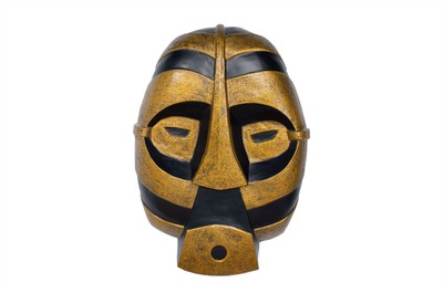 Casa Padrino Objet Décoratif de Luxe 110 x 25 x H. 160 cm - Grande Sculpture de Masque Caton en Fibre de Verre - Accessoires Déco de Luxe Casa Padrino Objet Décoratif de Luxe 110 x 25 x H. 160 cm - Grande Sculpture de Masque Caton en Fibre de Verre - Accessoires Déco de Luxe