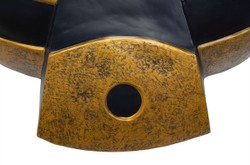 Casa Padrino Objeto Decorativo de Lujo 110 x 25 x H. 160 cm - Gran Escultura de Máscara Caton de Fibra de Vidrio - Accesorios de Decoración de Lujo Casa Padrino Objeto Decorativo de Lujo 110 x 25 x H. 160 cm - Gran Escultura de Máscara Caton de Fibra de Vidrio - Accesorios de Decoración de Lujo