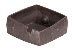 Casa Padrino Cuenco de Lujo Marrón 20,5 x 20,5 x H. 10 cm - Pequeño Cuenco Shali de Loza en un Cálido Marrón - Accesorios de Decoración de Lujo