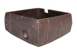 Casa Padrino Cuenco de Lujo Marrón 20,5 x 20,5 x H. 10 cm - Pequeño Cuenco Shali de Loza en un Cálido Marrón - Accesorios de Decoración de Lujo