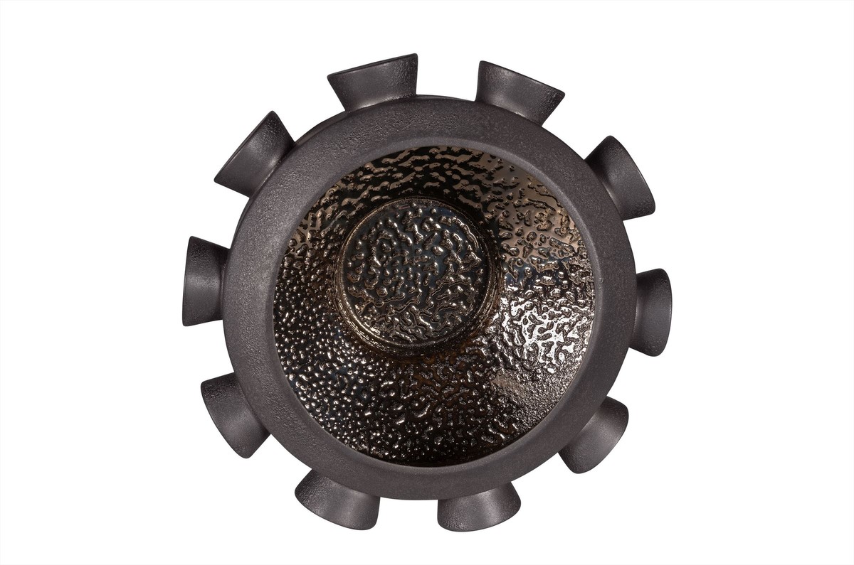 Casa Padrino Cuenco de Lujo Color Bronce Ø 40 x H. 19 cm - Gran Cuenco Redondo Unfo de Loza con Superficie Color Bronce - Accesorios de Decoración de Lujo Casa Padrino Cuenco de Lujo Color Bronce Ø 40 x H. 19 cm - Gran Cuenco Redondo Unfo de Loza con Superficie Color Bronce - Accesorios de Decoración de Lujo