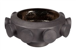 Casa Padrino Cuenco de Lujo Color Bronce Ø 40 x H. 19 cm - Gran Cuenco Redondo Unfo de Loza con Superficie Color Bronce - Accesorios de Decoración de Lujo Casa Padrino Cuenco de Lujo Color Bronce Ø 40 x H. 19 cm - Gran Cuenco Redondo Unfo de Loza con Superficie Color Bronce - Accesorios de Decoración de Lujo