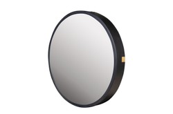 Casa Padrino Espejo de Pared de Lujo Negro Ø 40 cm - Espejo de Pared Redondo Dott con Marco de Acero Inoxidable Lacado en Polvo Negro - Accesorios de Decoración de Lujo Casa Padrino Espejo de Pared de Lujo Negro Ø 40 cm - Espejo de Pared Redondo Dott con Marco de Acero Inoxidable Lacado en Polvo Negro - Accesorios de Decoración de Lujo