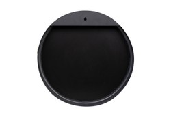 Casa Padrino Espejo de Pared de Lujo Negro Ø 40 cm - Espejo de Pared Redondo Dott con Marco de Acero Inoxidable Lacado en Polvo Negro - Accesorios de Decoración de Lujo Casa Padrino Espejo de Pared de Lujo Negro Ø 40 cm - Espejo de Pared Redondo Dott con Marco de Acero Inoxidable Lacado en Polvo Negro - Accesorios de Decoración de Lujo