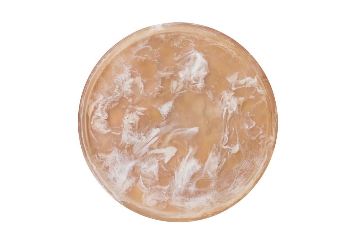 Casa Padrino Objeto Decorativo de Lujo Marrón Ø 21 x H. 1,7 cm - Plato Decorativo Redondo de Resina con Espirales Marrón Té - Accesorios de Decoración de Lujo Casa Padrino Objeto Decorativo de Lujo Marrón Ø 21 x H. 1,7 cm - Plato Decorativo Redondo de Resina con Espirales Marrón Té - Accesorios de Decoración de Lujo