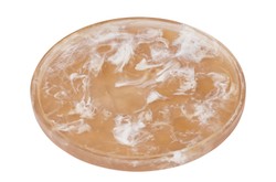 Casa Padrino Objeto Decorativo de Lujo Marrón Ø 21 x H. 1,7 cm - Plato Decorativo Redondo de Resina con Espirales Marrón Té - Accesorios de Decoración de Lujo Casa Padrino Objeto Decorativo de Lujo Marrón Ø 21 x H. 1,7 cm - Plato Decorativo Redondo de Resina con Espirales Marrón Té - Accesorios de Decoración de Lujo