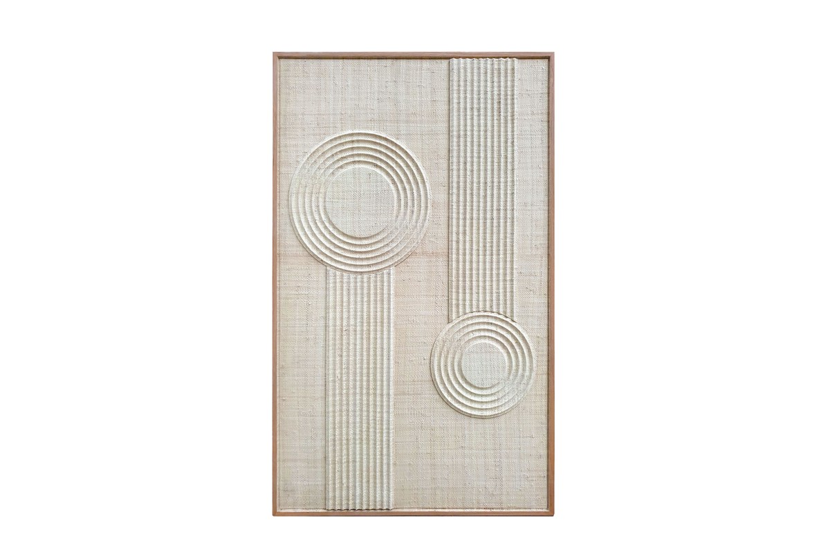 Casa Padrino Decoración de Pared de Lujo Natural 75 x 4 x H. 122 cm - Relieve de Pared Erik de Palma Trenzada con Marco de Chapa de Roble - Accesorios Decorativos de Lujo Casa Padrino Decoración de Pared de Lujo Natural 75 x 4 x H. 122 cm - Relieve de Pared Erik de Palma Trenzada con Marco de Chapa de Roble - Accesorios Decorativos de Lujo