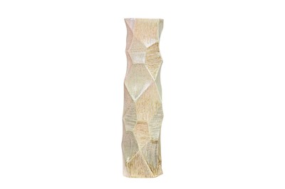 Casa Padrino Vase de Luxe Ø 14 x H. 55 cm - Vase Haut et Élancé Abstract en Faïence avec Décor aux Tons Pastel - Accessoires Déco de Luxe