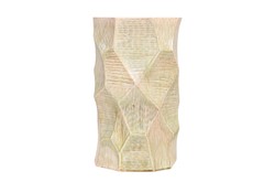 Casa Padrino Jarrón de Lujo Ø 20 x H. 33,5 cm - Jarrón Redondeado Abstract de Loza con Decoración en Tonos Pastel - Accesorios Decorativos de Lujo