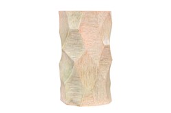 Casa Padrino Jarrón de Lujo Ø 20 x H. 33,5 cm - Jarrón Redondeado Abstract de Loza con Decoración en Tonos Pastel - Accesorios Decorativos de Lujo