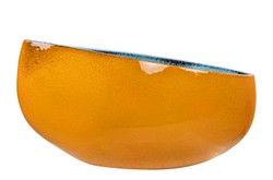 Casa Padrino Cuenco de Lujo Naranja / Azul 51 x 28 x H. 30 cm - Cuenco Alto de Forma Orgánica Drop de Loza - Accesorios Decorativos de Lujo Casa Padrino Cuenco de Lujo Naranja / Azul 51 x 28 x H. 30 cm - Cuenco Alto de Forma Orgánica Drop de Loza - Accesorios Decorativos de Lujo