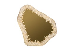 Casa Padrino Specchio da Parete di Lusso Oro 72 x 5 x H. 85 cm - Specchio da Parete con Cornice in Quarzo Naturale e Vetro Specchiato Dorato - Accessori Decorativi di Lusso