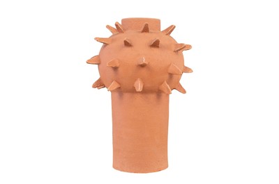 Casa Padrino Vase de Luxe Naturel Ø 37 x H. 46 cm - Grand Vase Arrondi Herrison en Terre Cuite - Accessoires Déco de Luxe