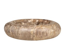 Casa Padrino Cuenco de Lujo Ø 30 x H. 8 cm - Cuenco Redondo Plano de Madera Petrificada - Accesorios Decorativos de Lujo Casa Padrino Cuenco de Lujo Ø 30 x H. 8 cm - Cuenco Redondo Plano de Madera Petrificada - Accesorios Decorativos de Lujo