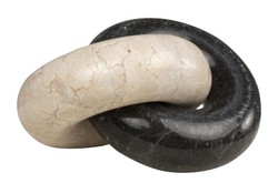 Casa Padrino Objeto Decorativo de Lujo 21 x 17 x H. 11 cm - Objeto Cadena de Ónix y Mármol Negro - Accesorios Decorativos de Lujo