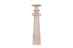 Casa Padrino Jarrón de Lujo Rosa Ø 15 x H. 54,5 cm - Jarrón Alto y Esbelto Datoga Choker de Loza con Cuello de Anillos - Accesorios Decorativos de Lujo Casa Padrino Jarrón de Lujo Rosa Ø 15 x H. 54,5 cm - Jarrón Alto y Esbelto Datoga Choker de Loza con Cuello de Anillos - Accesorios Decorativos de Lujo