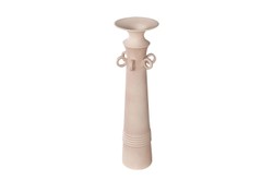 Casa Padrino Jarrón de Lujo Rosa Ø 15 x H. 54,5 cm - Jarrón Alto y Esbelto Datoga Choker de Loza con Cuello de Anillos - Accesorios Decorativos de Lujo Casa Padrino Jarrón de Lujo Rosa Ø 15 x H. 54,5 cm - Jarrón Alto y Esbelto Datoga Choker de Loza con Cuello de Anillos - Accesorios Decorativos de Lujo