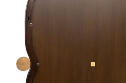 Casa Padrino Specchio da Parete di Lusso Marrone / Oro 73,5 x 3 x H. 105 cm - Grande Specchio da Parete Touma XL con Cornice in Legno di Mindi e Ottone - Accessori Decorativi di Lusso
