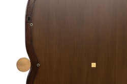 Casa Padrino Specchio da Parete di Lusso Marrone / Oro 73,5 x 3 x H. 105 cm - Grande Specchio da Parete Touma XL con Cornice in Legno di Mindi e Ottone - Accessori Decorativi di Lusso