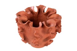 Casa Padrino Cuenco de Lujo Natural 40 x 40 x H. 30 cm - Gran Cuenco de Forma Orgánica Reef de Terracota - Accesorios Decorativos de Lujo Casa Padrino Cuenco de Lujo Natural 40 x 40 x H. 30 cm - Gran Cuenco de Forma Orgánica Reef de Terracota - Accesorios Decorativos de Lujo