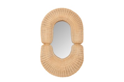 Casa Padrino Specchio da Parete di Lusso Naturale 75 x 17 x H. 120 cm - Specchio da Parete con Cornice Profonda in Rattan Intrecciato - Accessori Decorativi di Lusso Casa Padrino Specchio da Parete di Lusso Naturale 75 x 17 x H. 120 cm - Specchio da Parete con Cornice Profonda in Rattan Intrecciato - Accessori Decorativi di Lusso