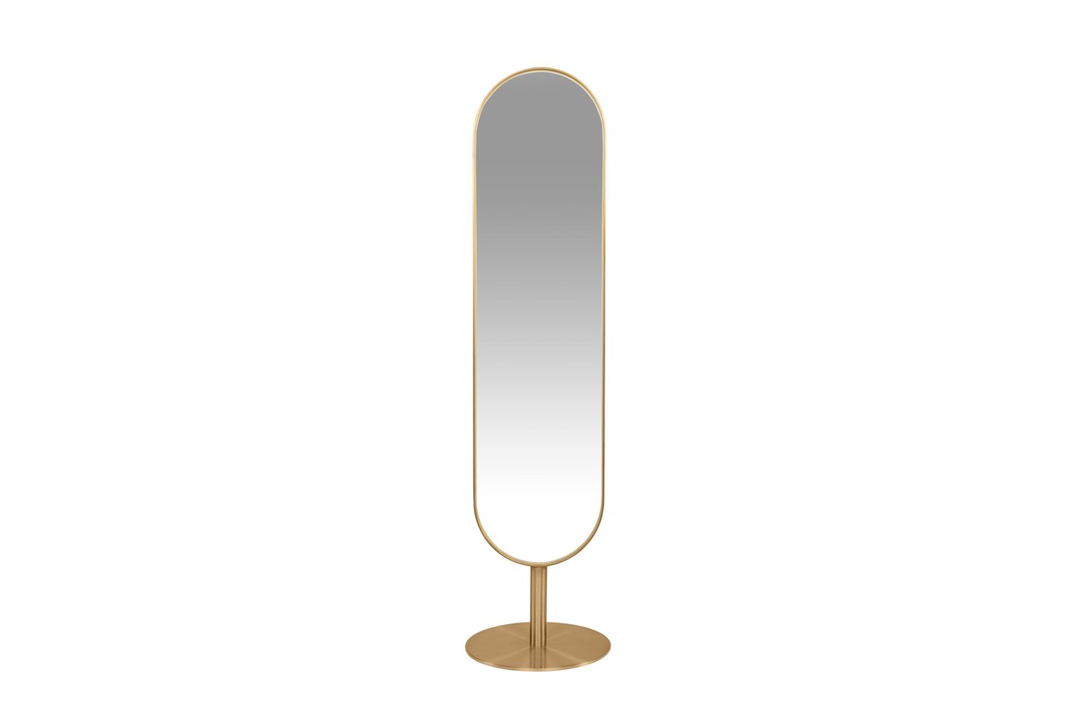Casa Padrino Specchio da Terra di Lusso Argento Ø 45 x H. 175 cm - Specchio da Terra a Figura Intera in Acciaio Inossidabile e Vetro - Accessori Decorativi di Lusso Casa Padrino Specchio da Terra di Lusso Argento Ø 45 x H. 175 cm - Specchio da Terra a Figura Intera in Acciaio Inossidabile e Vetro - Accessori Decorativi di Lusso