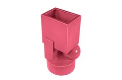 Casa Padrino Macetero de Lujo Rosa 23 x 22,5 x H. 43 cm - Alto Macetero y Jarrón de Loza con Acabado Garlic Pink - Accesorios de Decoración de Lujo