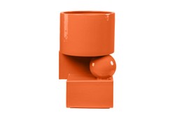 Casa Padrino Macetero de Lujo Naranja 28 x 25 x H. 43,5 cm - Alto Macetero de Loza con Acabado Carrot - Accesorios de Decoración de Lujo Casa Padrino Macetero de Lujo Naranja 28 x 25 x H. 43,5 cm - Alto Macetero de Loza con Acabado Carrot - Accesorios de Decoración de Lujo