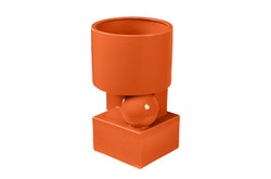 Casa Padrino Macetero de Lujo Naranja 28 x 25 x H. 43,5 cm - Alto Macetero de Loza con Acabado Carrot - Accesorios de Decoración de Lujo Casa Padrino Macetero de Lujo Naranja 28 x 25 x H. 43,5 cm - Alto Macetero de Loza con Acabado Carrot - Accesorios de Decoración de Lujo