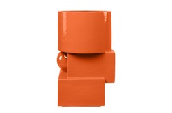 Casa Padrino Macetero de Lujo Naranja 28 x 25 x H. 43,5 cm - Alto Macetero de Loza con Acabado Carrot - Accesorios de Decoración de Lujo Casa Padrino Macetero de Lujo Naranja 28 x 25 x H. 43,5 cm - Alto Macetero de Loza con Acabado Carrot - Accesorios de Decoración de Lujo