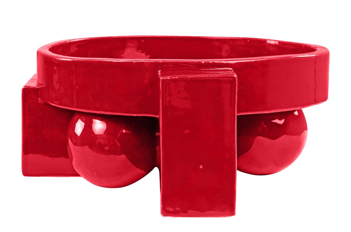Casa Padrino Cuenco de Lujo Rojo Vino 31,5 x 33,5 x H. 13,5 cm - Cuenco Decorativo de Loza con Acabado Burgundy - Accesorios de Decoración de Lujo Casa Padrino Cuenco de Lujo Rojo Vino 31,5 x 33,5 x H. 13,5 cm - Cuenco Decorativo de Loza con Acabado Burgundy - Accesorios de Decoración de Lujo
