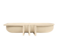 Casa Padrino Cuenco de Lujo Natural 51 x 19,5 x H. 11 cm - Cuenco Decorativo Alargado de Loza con Acabado Natural - Accesorios de Decoración de Lujo Casa Padrino Cuenco de Lujo Natural 51 x 19,5 x H. 11 cm - Cuenco Decorativo Alargado de Loza con Acabado Natural - Accesorios de Decoración de Lujo