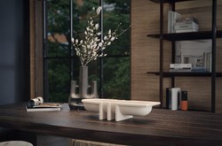 Casa Padrino Cuenco de Lujo Natural 51 x 19,5 x H. 11 cm - Cuenco Decorativo Alargado de Loza con Acabado Natural - Accesorios de Decoración de Lujo Casa Padrino Cuenco de Lujo Natural 51 x 19,5 x H. 11 cm - Cuenco Decorativo Alargado de Loza con Acabado Natural - Accesorios de Decoración de Lujo