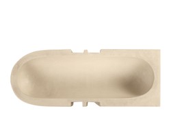 Casa Padrino Cuenco de Lujo Natural 51 x 19,5 x H. 11 cm - Cuenco Decorativo Alargado de Loza con Acabado Natural - Accesorios de Decoración de Lujo Casa Padrino Cuenco de Lujo Natural 51 x 19,5 x H. 11 cm - Cuenco Decorativo Alargado de Loza con Acabado Natural - Accesorios de Decoración de Lujo