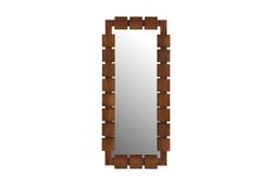 Casa Padrino Specchio da Parete di Lusso Marrone 80 x 4 x H. 180 cm - Grande Specchio da Parete a Figura Intera con Cornice Sottile in Legno di Mogano - Accessori Decorativi di Lusso