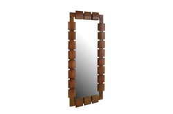 Casa Padrino Specchio da Parete di Lusso Marrone 80 x 4 x H. 180 cm - Grande Specchio da Parete a Figura Intera con Cornice Sottile in Legno di Mogano - Accessori Decorativi di Lusso